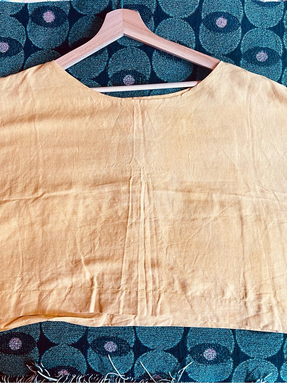 Miranda Bennett Relaxed Boxy Crop Top in Yellow - Picture 5 of 9